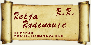 Relja Radenović vizit kartica